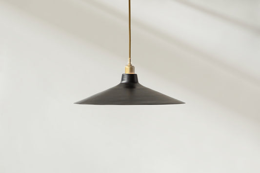 Grain Pendant 18 | Black + Brass