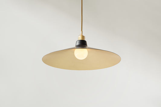 Grain Pendant 18 | Black + Brass